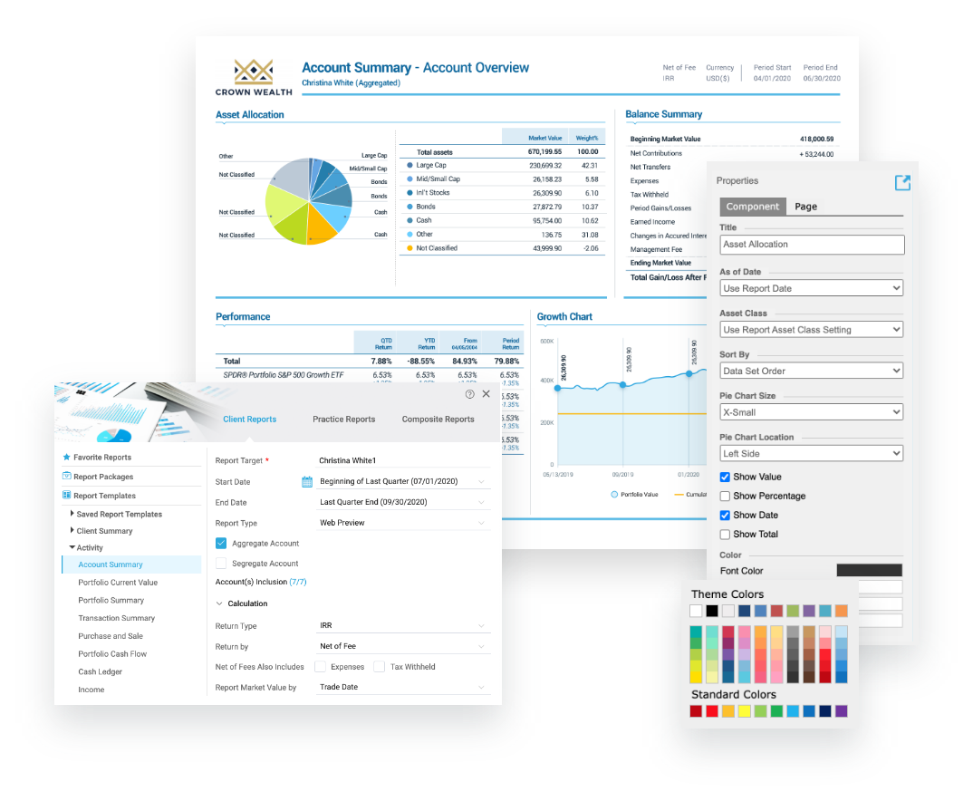 Report builder feature in Advyzon